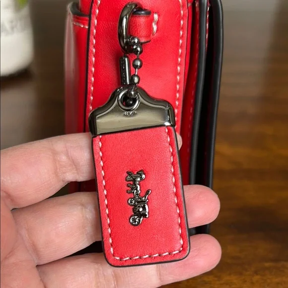 Coach 1941 Disney x Coach Dinky Mickey Red Leather Crossbody Bag - Picture 3 of 15